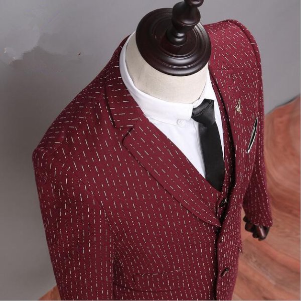 custom made men suit jacket vest and pant men suit 021