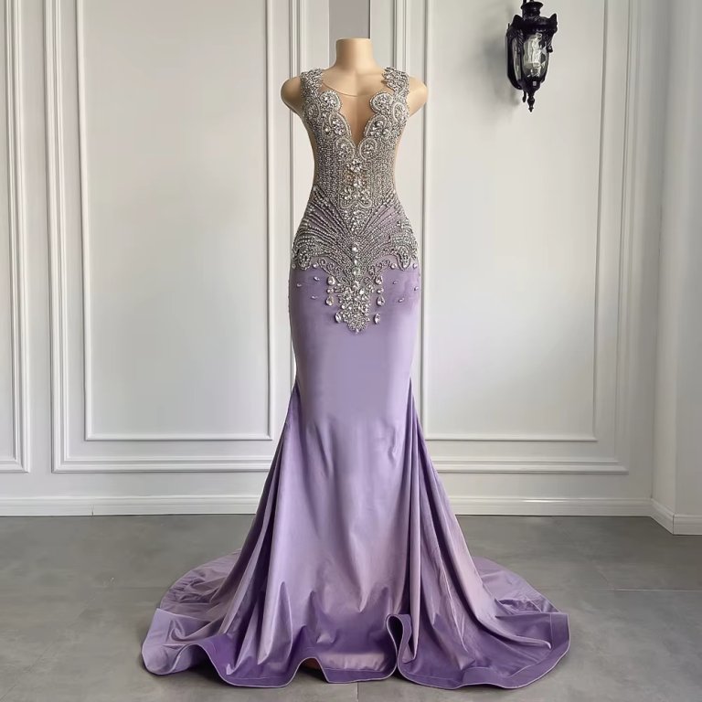light beading sleeveless sweep strain stain long prom dress xy 0029