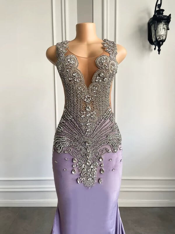 light beading sleeveless sweep strain stain long prom dress xy 0029