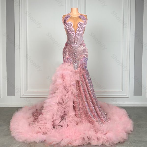 purple sleeveless beading halter long mermaid prom dress xy0012 (复制)