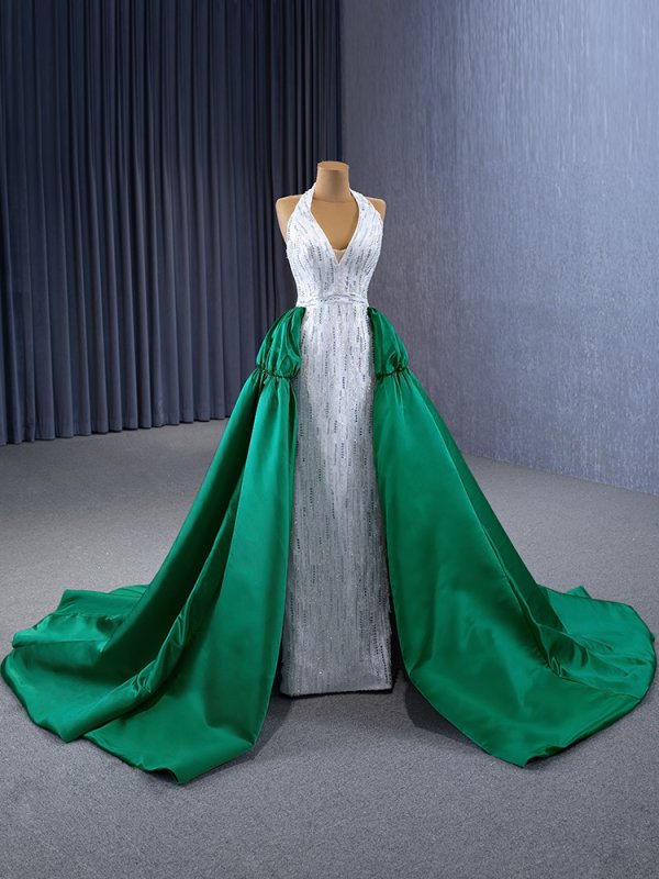modest sleeveless pleats mermaid formal evening gown 231081