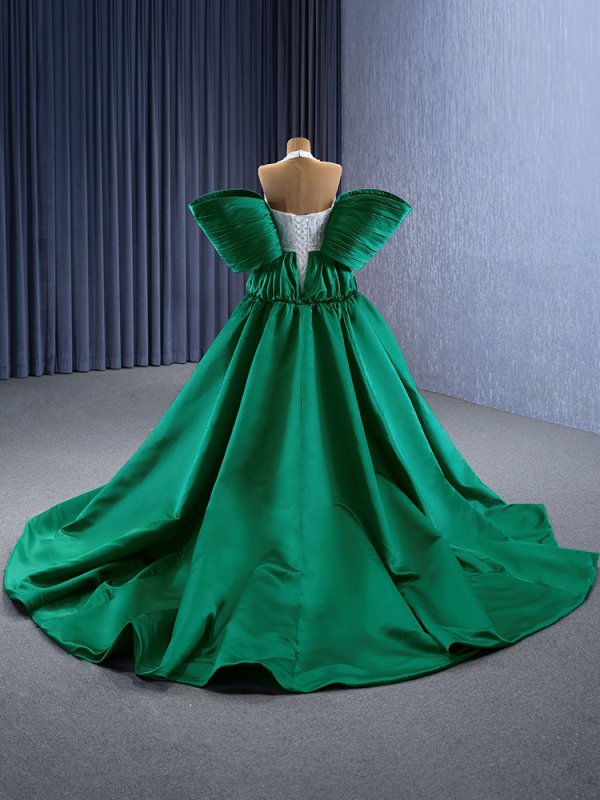 modest sleeveless pleats mermaid formal evening gown 231081