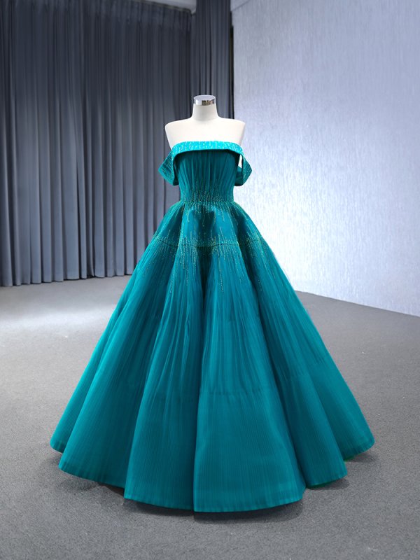 yellow sleeveless beading a line formal evening gown 241002