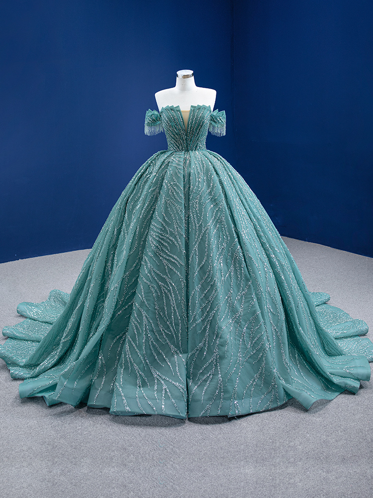 luxury model off the shoulder beading ball gown quinceanera dress 67411