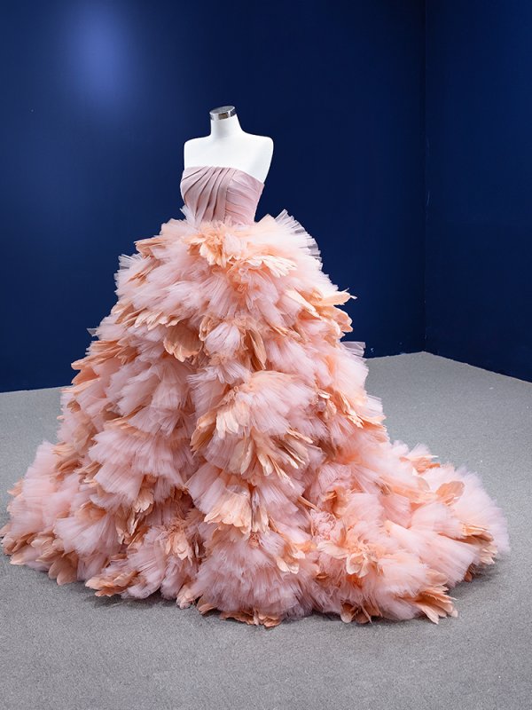 gold v neck pleats beading ball gown quinceanera dress 67455