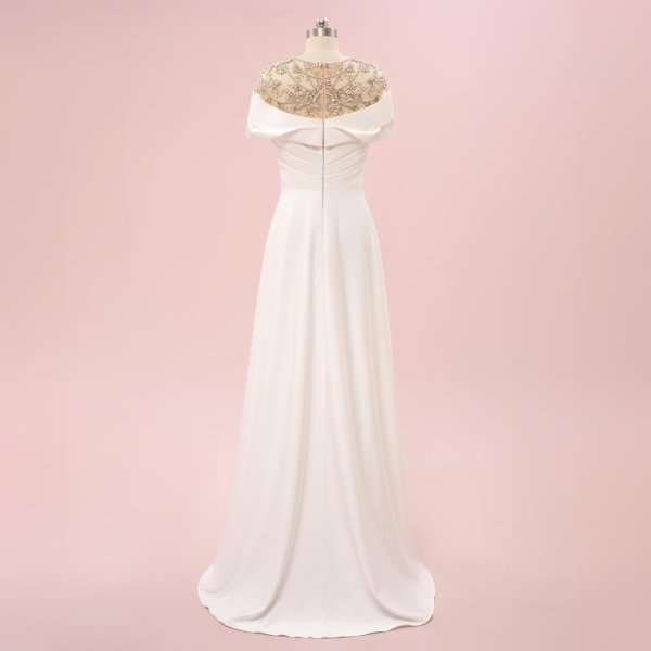 elegant ivory beading pleats mermaid formal party dress sg6001