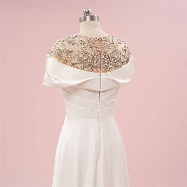 elegant ivory beading pleats mermaid formal party dress sg6001