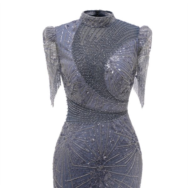 sexy short sleeve beading mermaid formal prom dress evening gown www72003