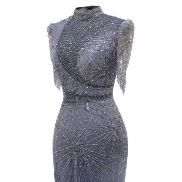 sexy short sleeve beading mermaid formal prom dress evening gown www72003