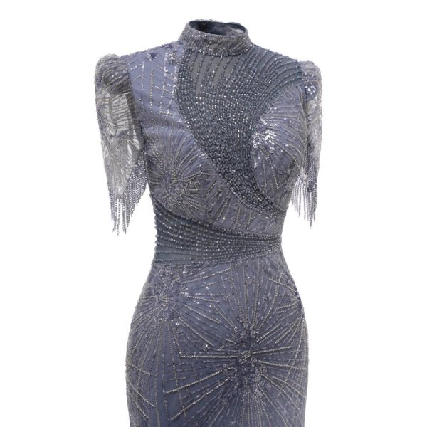 sexy short sleeve beading mermaid formal prom dress evening gown www72003