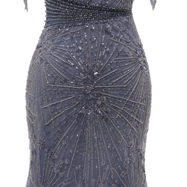 sexy short sleeve beading mermaid formal prom dress evening gown www72003