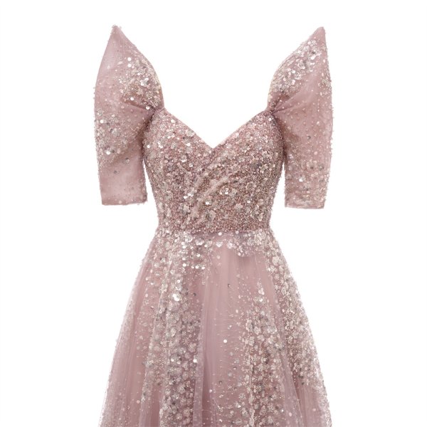 modest beading sequin a line formal prom dress evening gown www75002