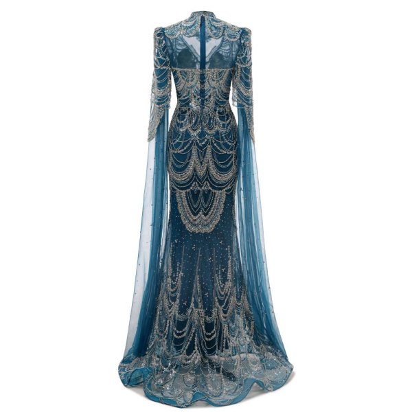 modest beading sequin mermaid formal prom dress evening gown www75003