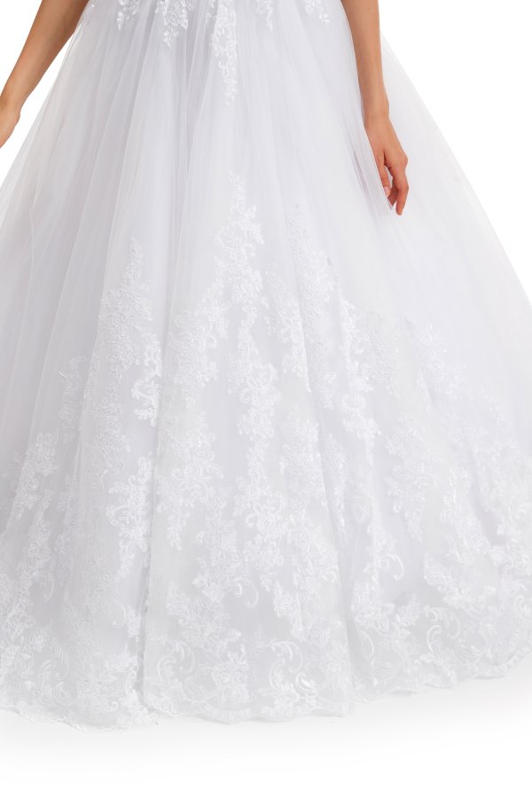 elegant off the shoulder lace mermaid long wedding dress wz004
