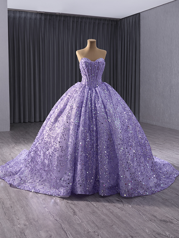 luxury model beading lace sweetheart neck pleats ball gown prom dress quinceanera dress 241017