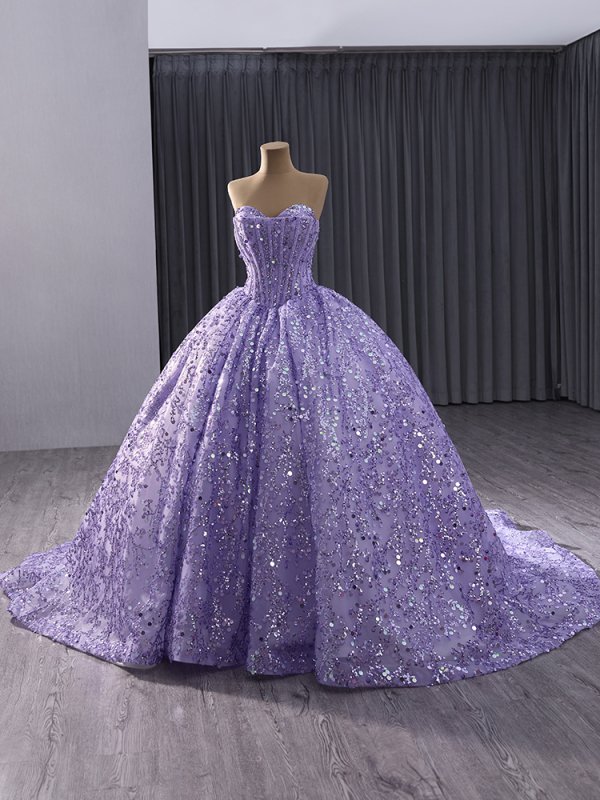 luxury model beading lace sweetheart neck pleats ball gown prom dress quinceanera dress 241017