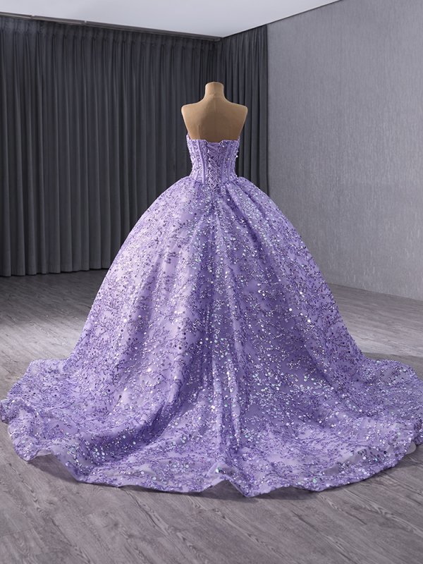 luxury model beading lace sweetheart neck pleats ball gown prom dress quinceanera dress 241017
