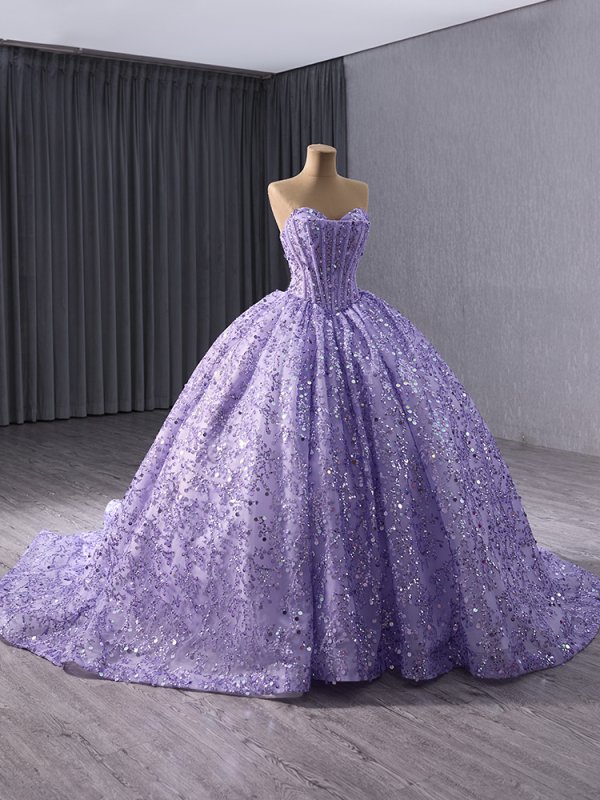 luxury model beading lace sweetheart neck pleats ball gown prom dress quinceanera dress 241017