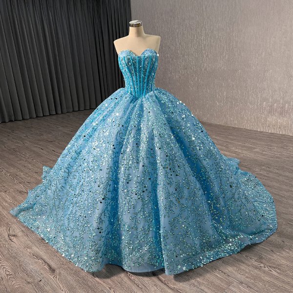 luxury model beading lace sweetheart neck pleats ball gown prom dress quinceanera dress 241017