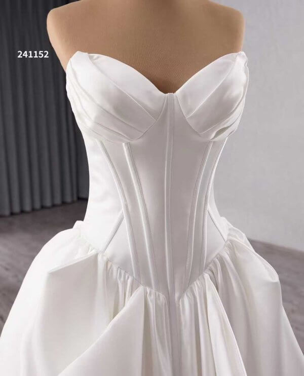 luxury model one shoulder neck long sleeve flower long mermaid wedding dress 241153 (复制)
