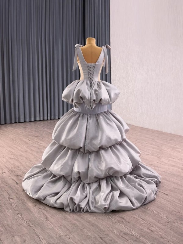 luxury model ruffles sleeveless pleats a line long formal party evening dress 251022