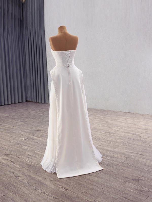 luxury model sleeveless pleats ruffles mermaid long evening dress 251030