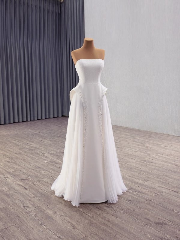 luxury model sleeveless pleats ruffles mermaid long evening dress 251030