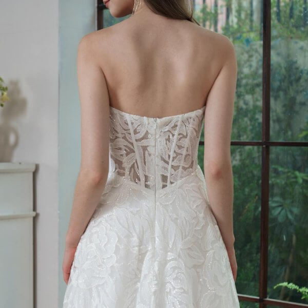 elegant a line wedding dress lace sleeveless sweetheart sweep strain bridal dress party gowns 5759